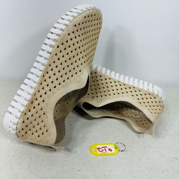 Ilse Jacobsen Tulip Size EU 38 US 7.5-8 Perforated Light Yellow Slip On Shoes - Picture 1 of 7
